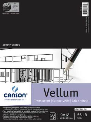 Canson Artist Series Vidalon Vellum Tracing Paper, 19" x 24", 50 Sheets