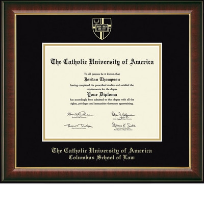 Church Hill Classics 13" x 16" Gold Embossed Cherry Columbus School of Law Diploma Frame