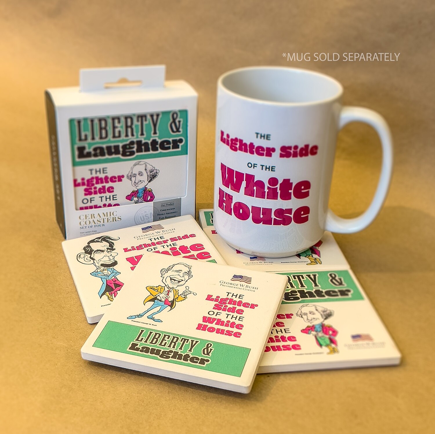 Liberty and Laughter Coaster Set