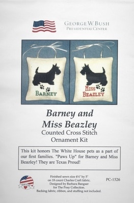 Barney and Miss Beazley Ornament Set