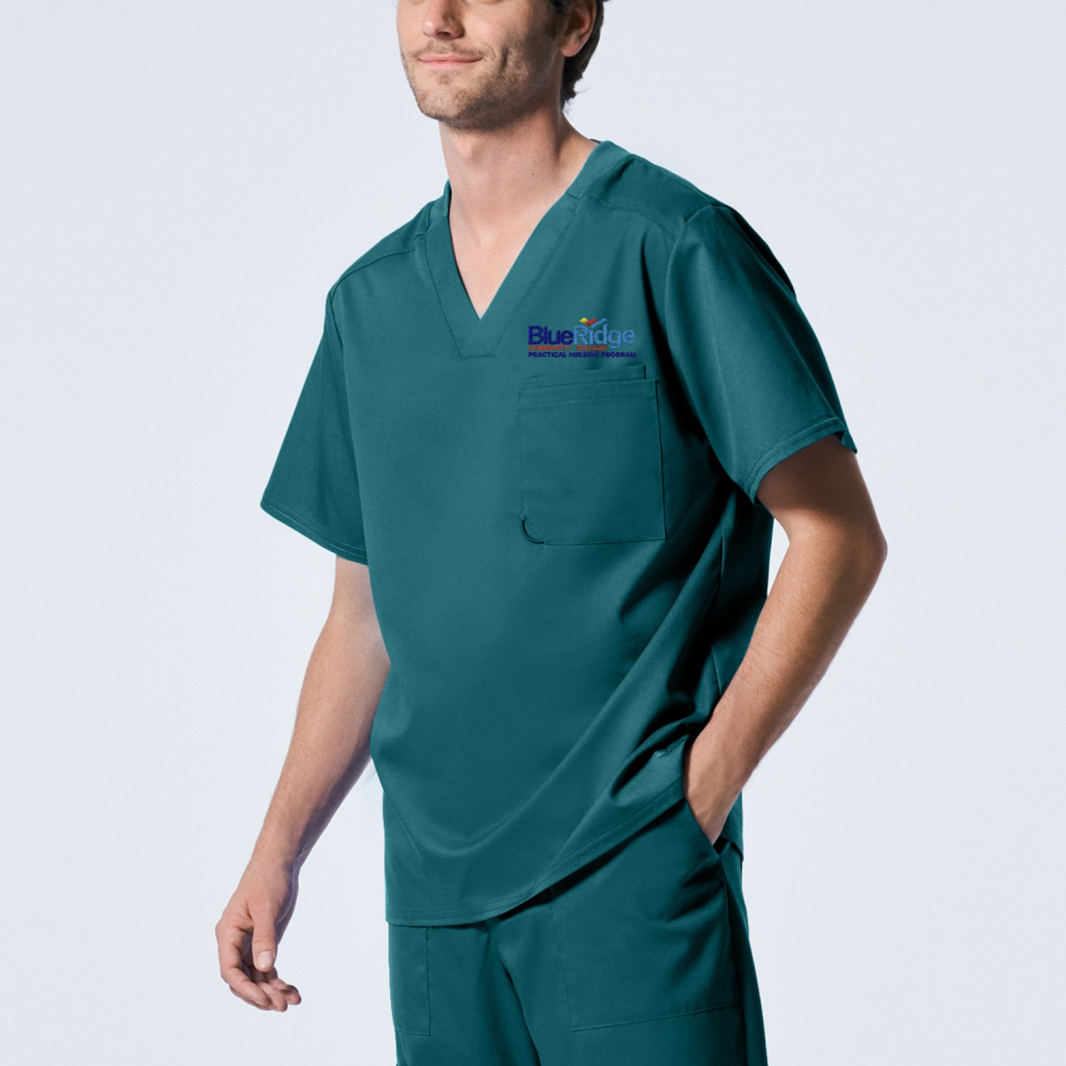 ProFlex Mens 2-Pocket V-Neck Scrub Top (LT108 Logoed)