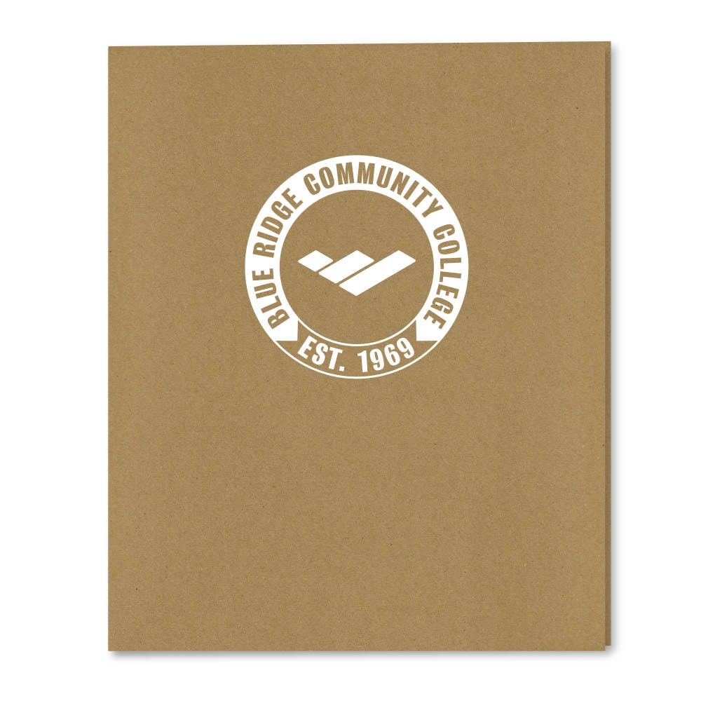Recycled Emblematic Kraft 2 Pocket Folder, Classic