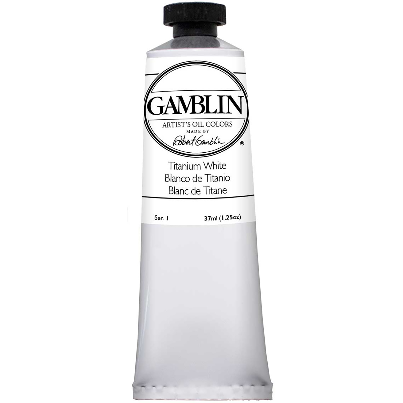 Gamblin Artist Grade Oil Color, 37ml, Titanium White