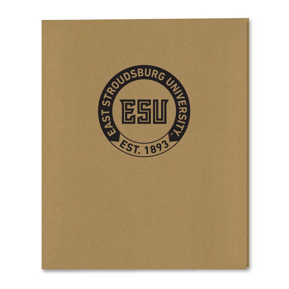 Recycled Emblematic Kraft 2 Pocket Folder, Classic