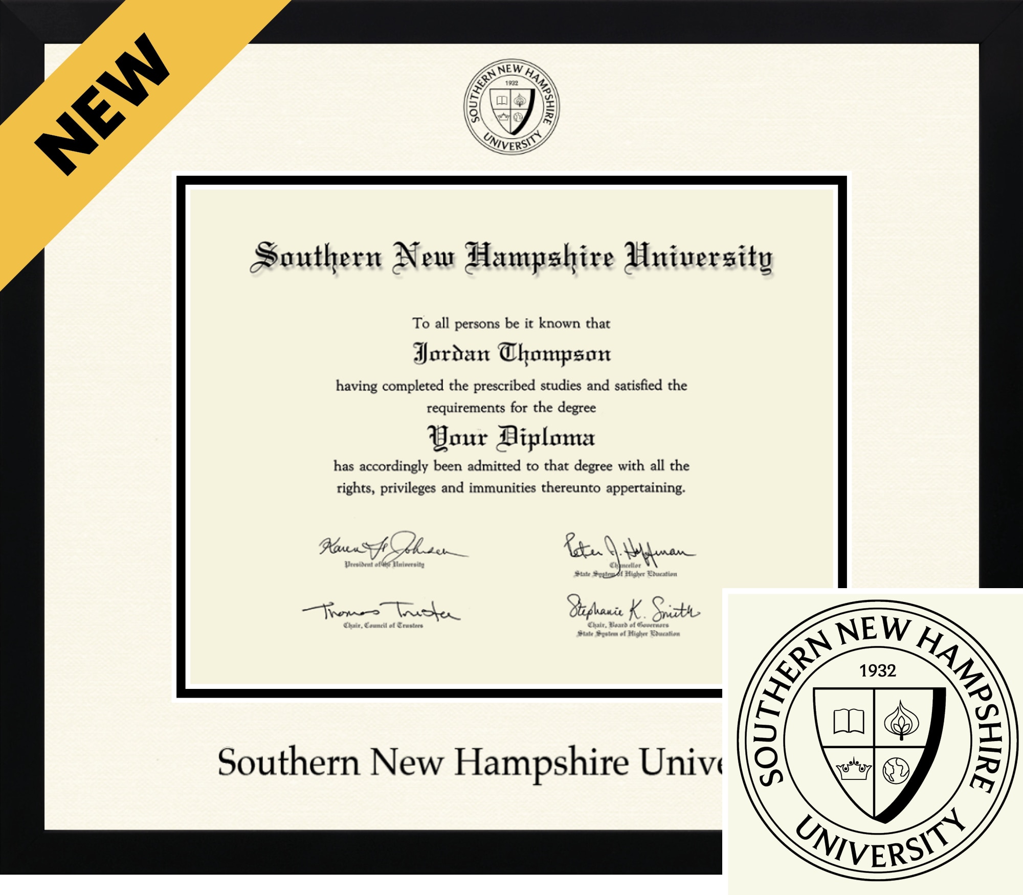 Church Hill Classics ICON 8.5x11 Black Diploma Frame