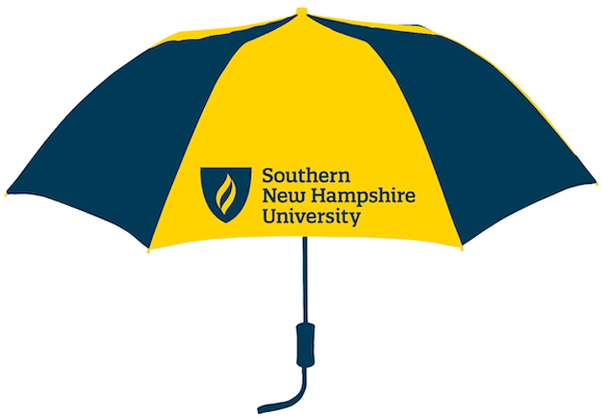 Southern New Hampshire Univiversity "The Sport" 2-Tone Emblematic Umbrella Automatic Folding 48" Coverage