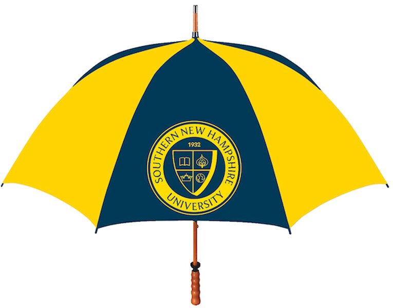 Southern New Hampshire University "The Eagle" Sporty Wood Shaft Golf Umbrella 62"