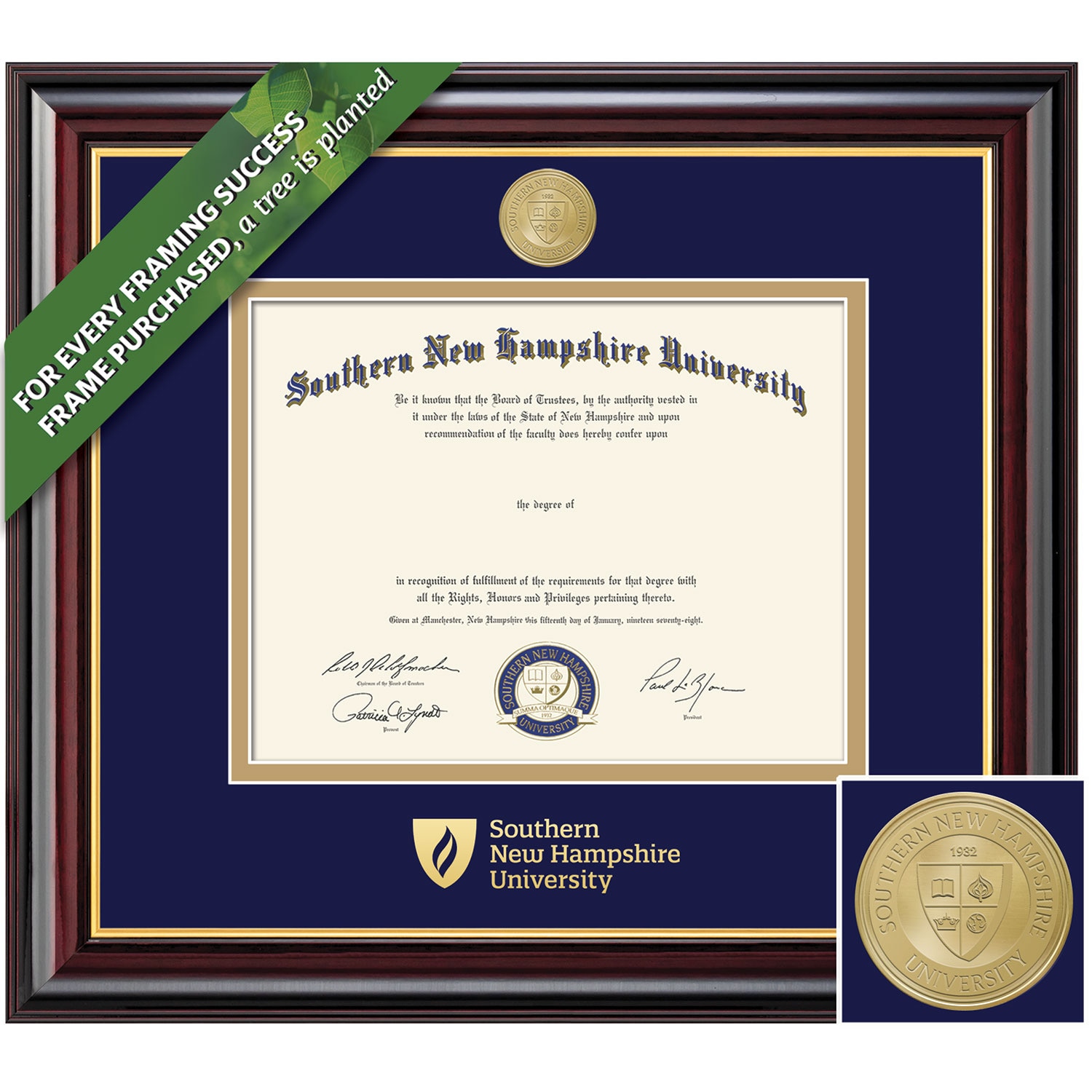 Framing Success 8.5 x 11 Windsor Gold Medallon Bachelors, Masters Diploma Frame