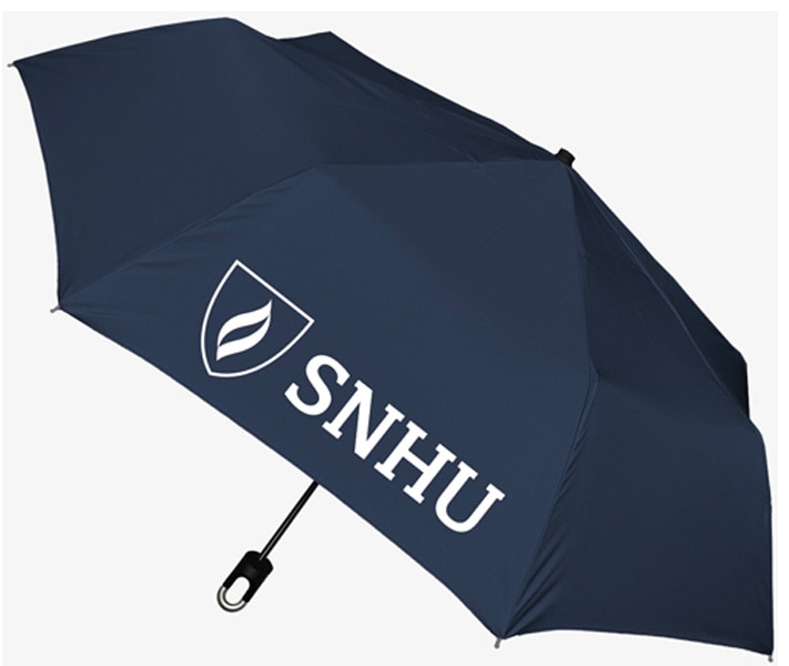Storm Clip Mini Folding Emblematic Solid Umbrella 42" Coverage
