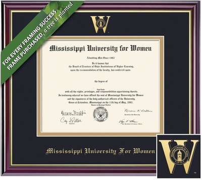 Framing Success 8.5 x 11 Windsor Gold Embossed School Seal Bachelors, Masters, PhD Diploma Frame
