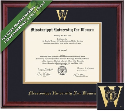 Framing Success 8.5 x 11 Classic Gold Embossed School Seal Bachelors, Masters, PhD Diploma Frame