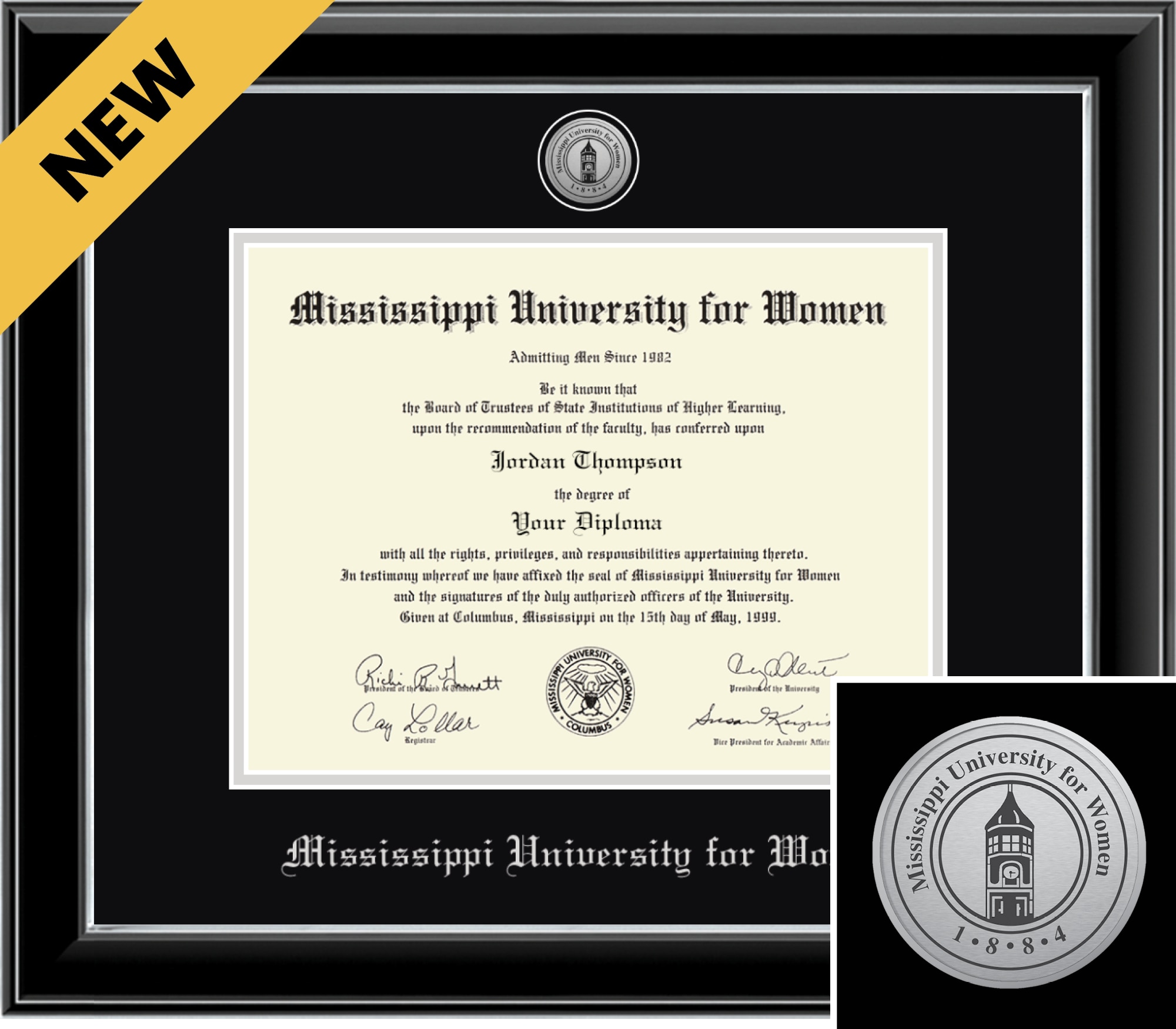 Church Hill Classics Onyx 8.5x11 Black Diploma Frame