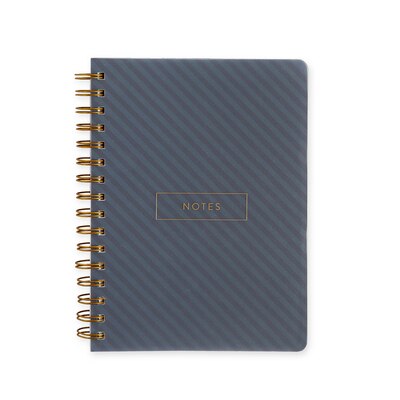Pierre Belvedere Medium Notebook Soft cover with blue diagonal stripes