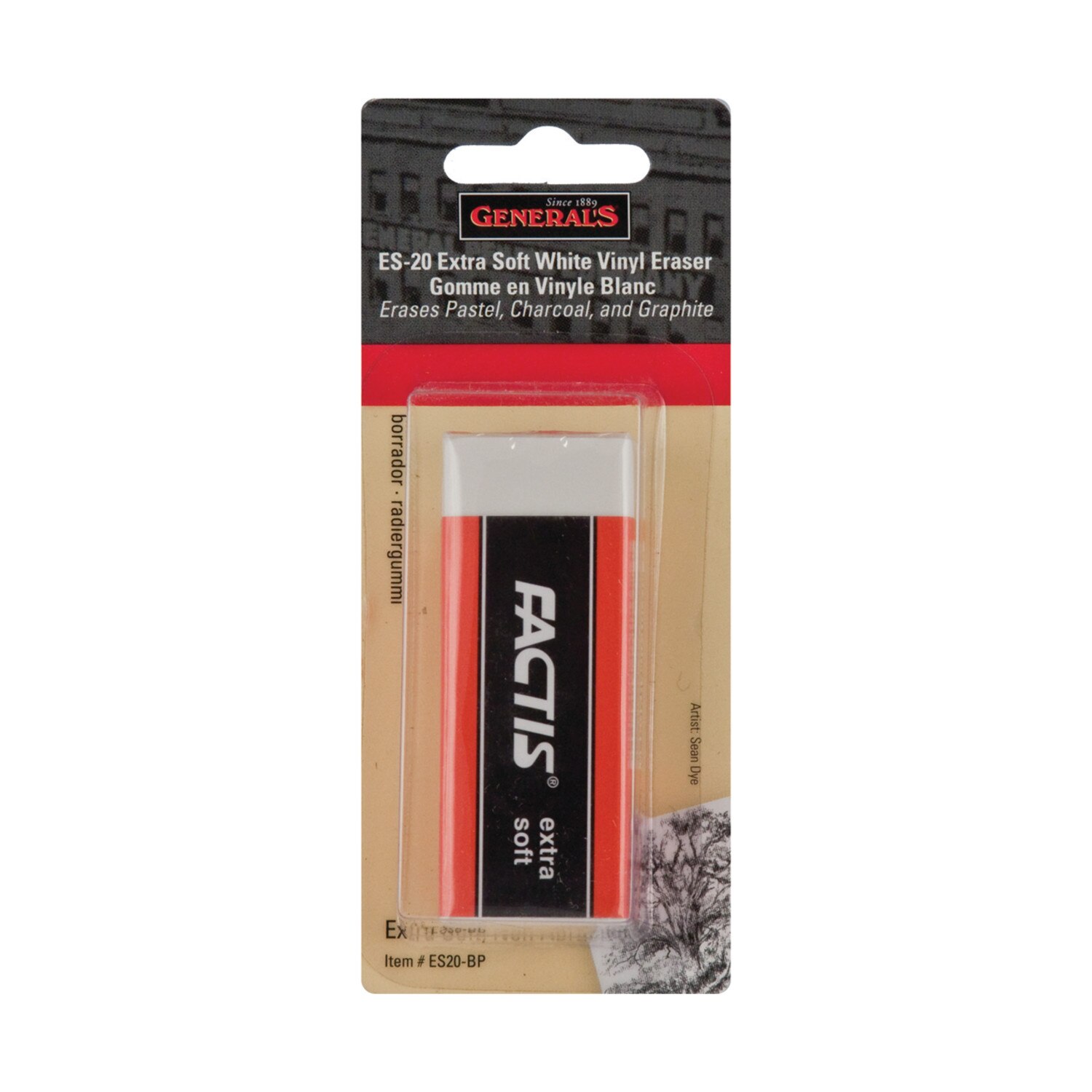 General Pencil Factis Extra-Soft Eraser