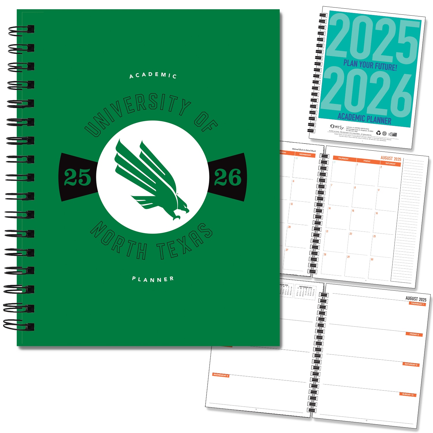 Traditional Mascot Hard Cover Imprinted Planner 25-26 AY 7x9