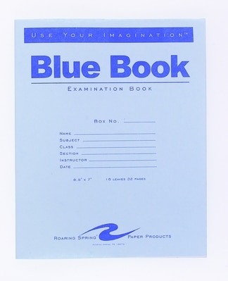 Blue Examination Book8.5X7 32 Page