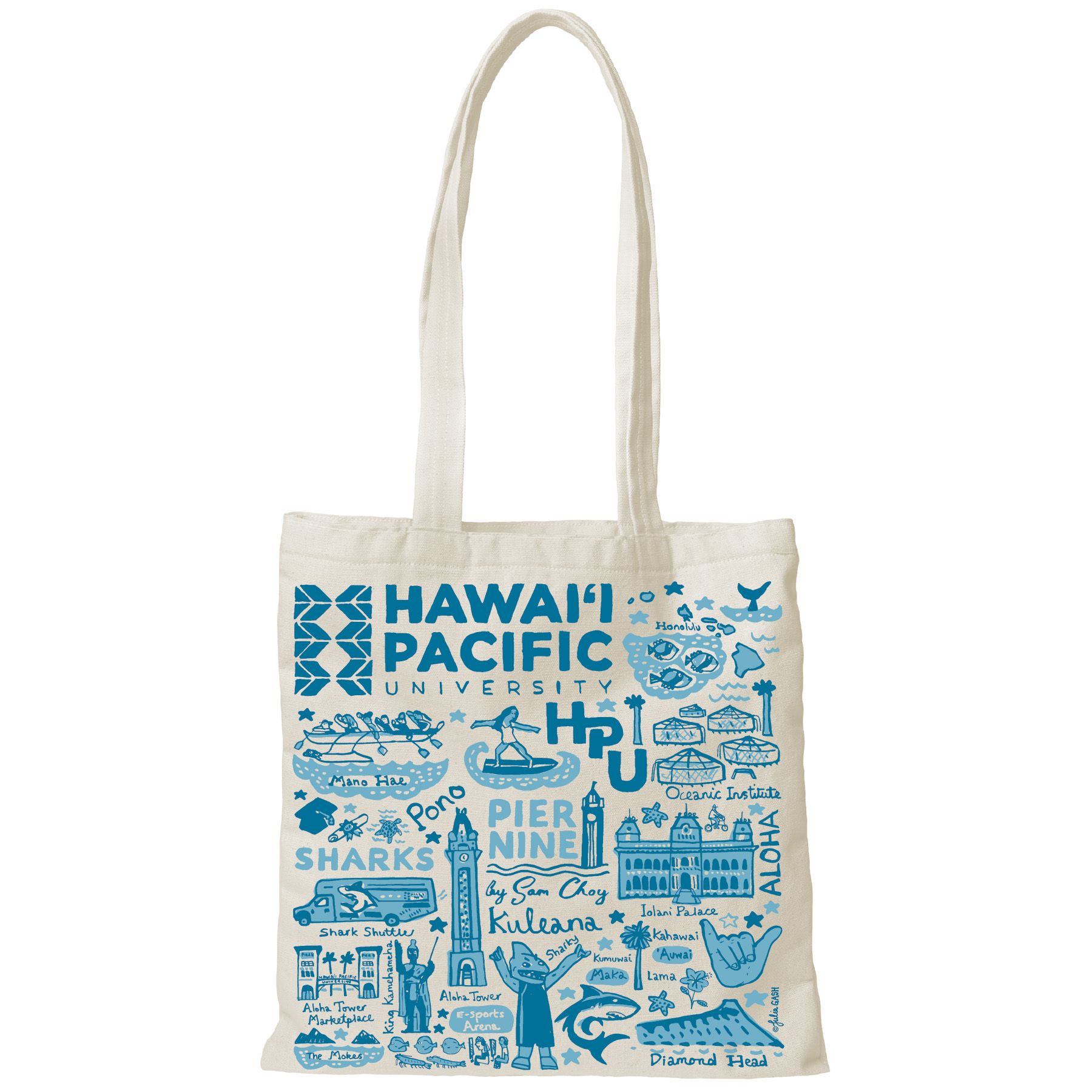 Hawaii Pacific University Julia Gash Tote canvas