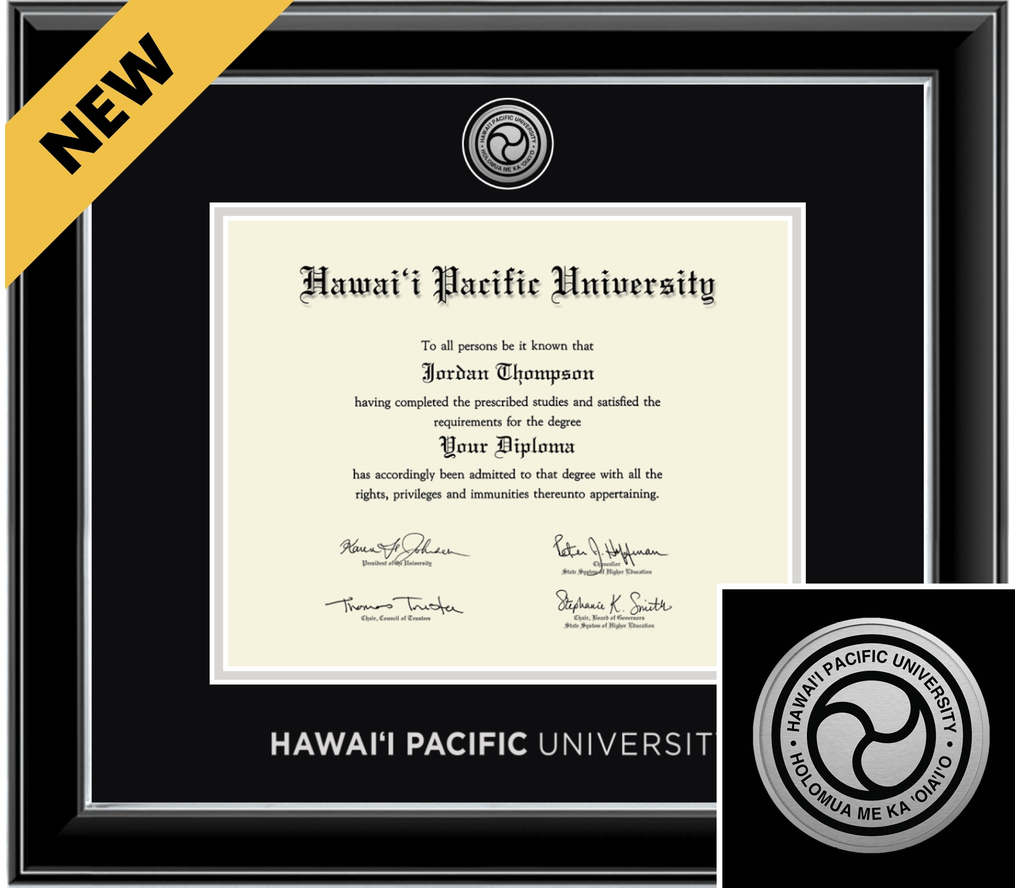Church Hill Classics Onyx 8x10 Black Diploma Frame