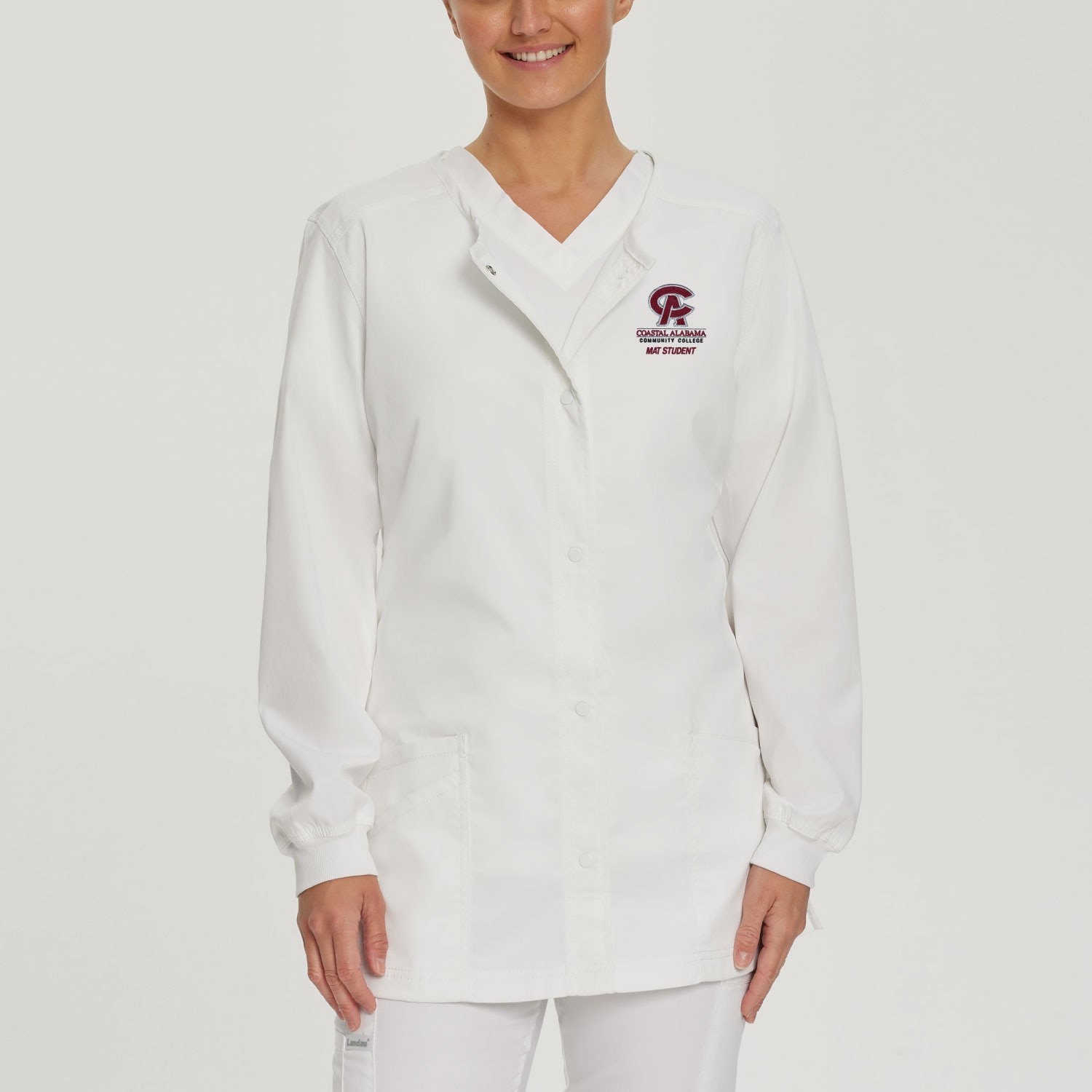 Women's Med Assistant White Warm-up Coat