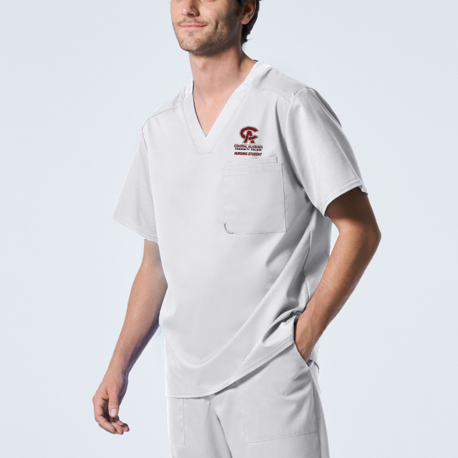 ProFlex Mens 2-Pocket V-Neck Scrub Top (LT108 Logoed)