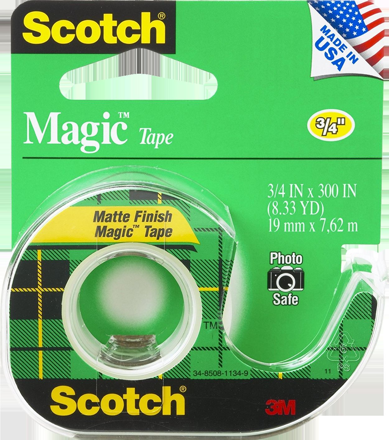 3M Scotch Magic Tape Dispensered Roll 34 x 300