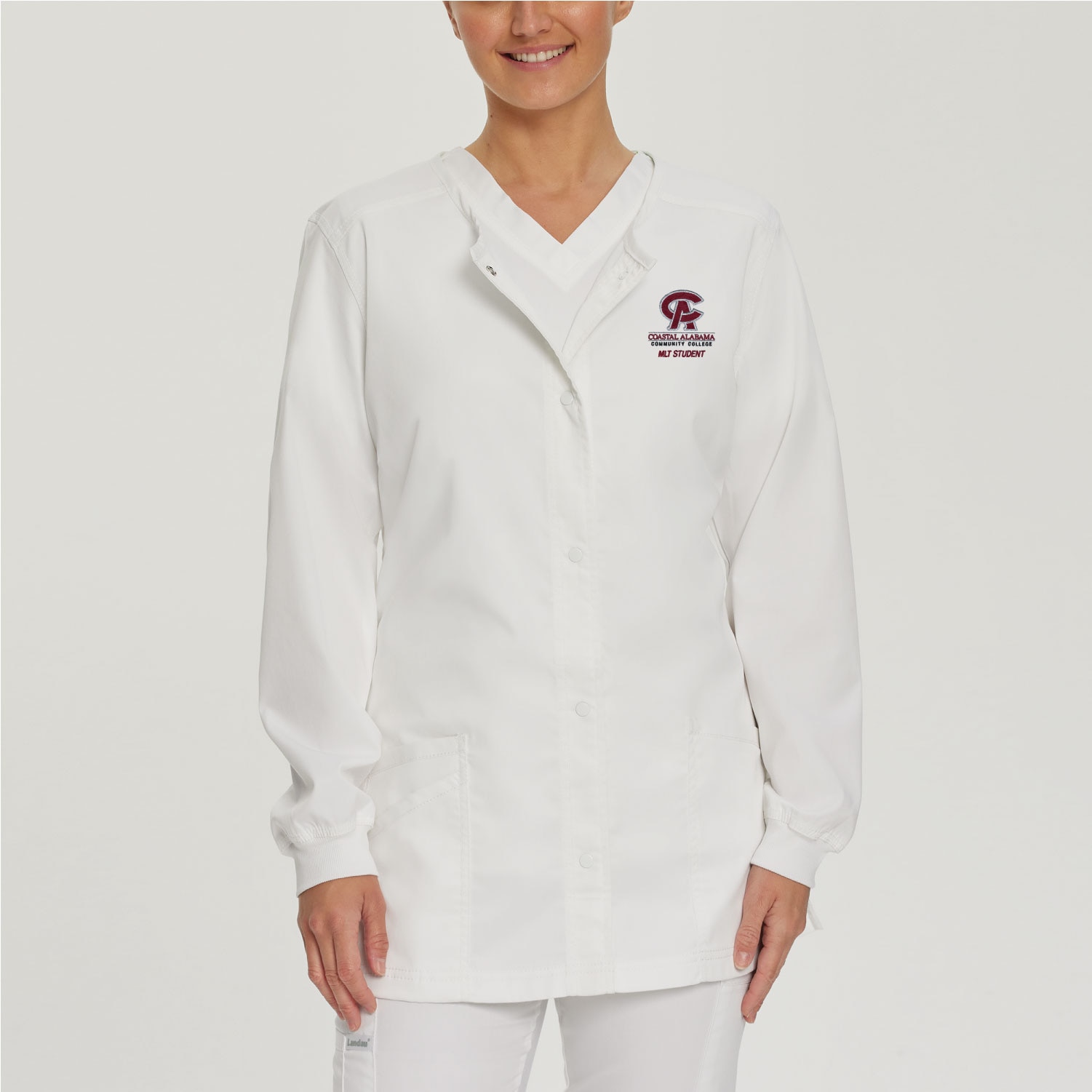 Women's Lab Tech White Warm-up Coat