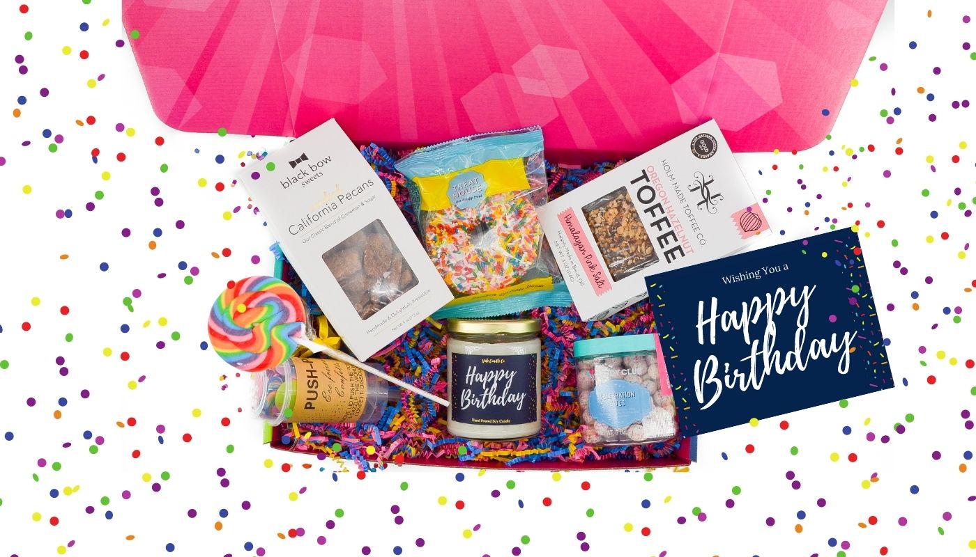 Birthday Celebration Box - Pulling out all the stops to celebrate their birthday! (Care Package Depot)