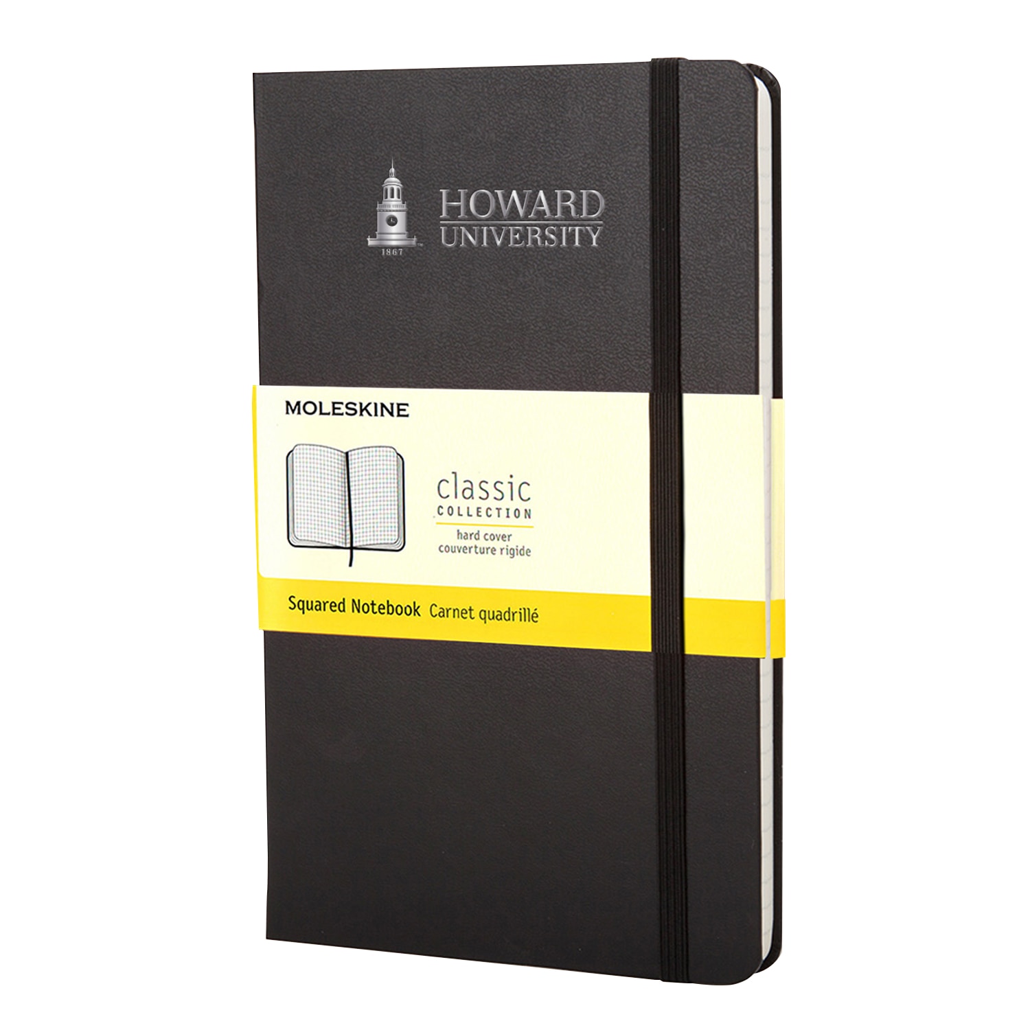 Moleskine Large Black Square School Name Foil Journal