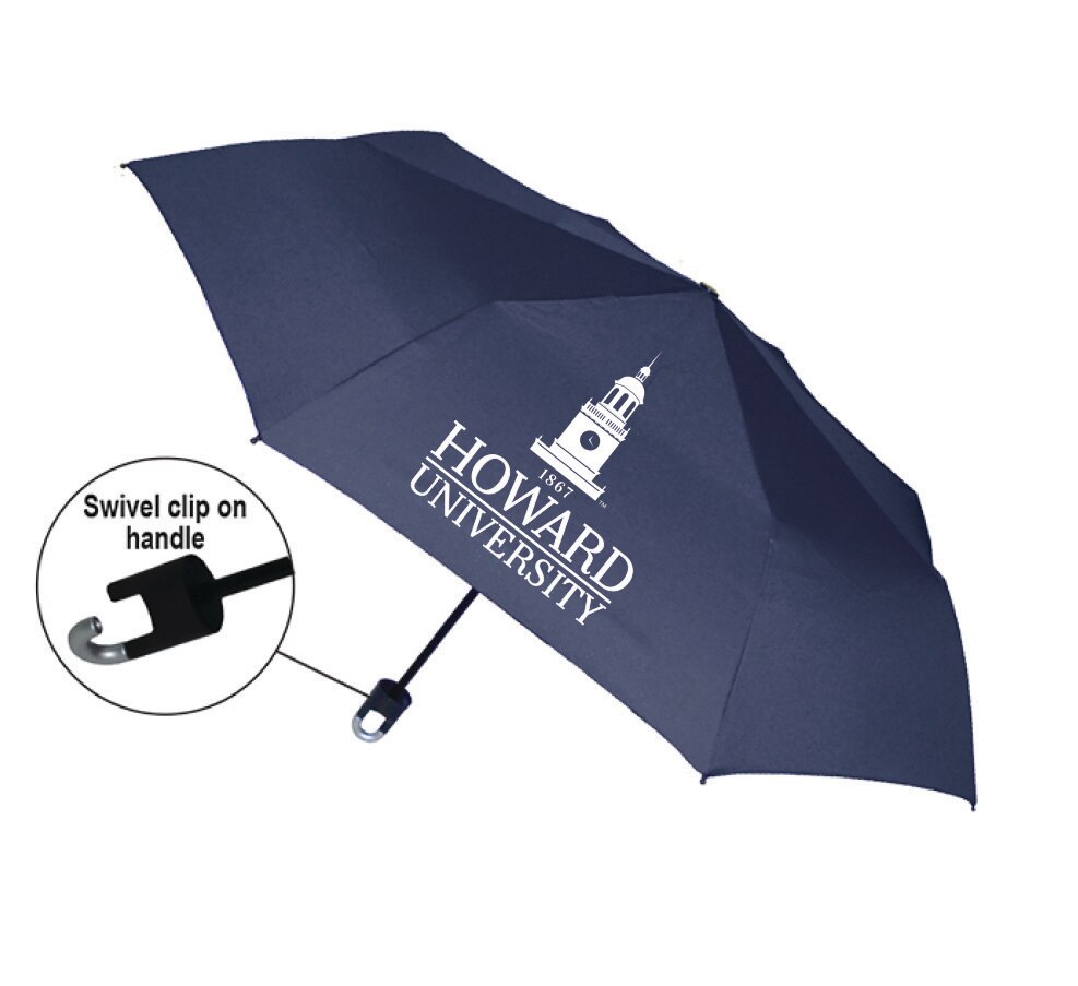 "Storm Clip" Mini Folding Emblematic Solid Umbrella 42" Coverage