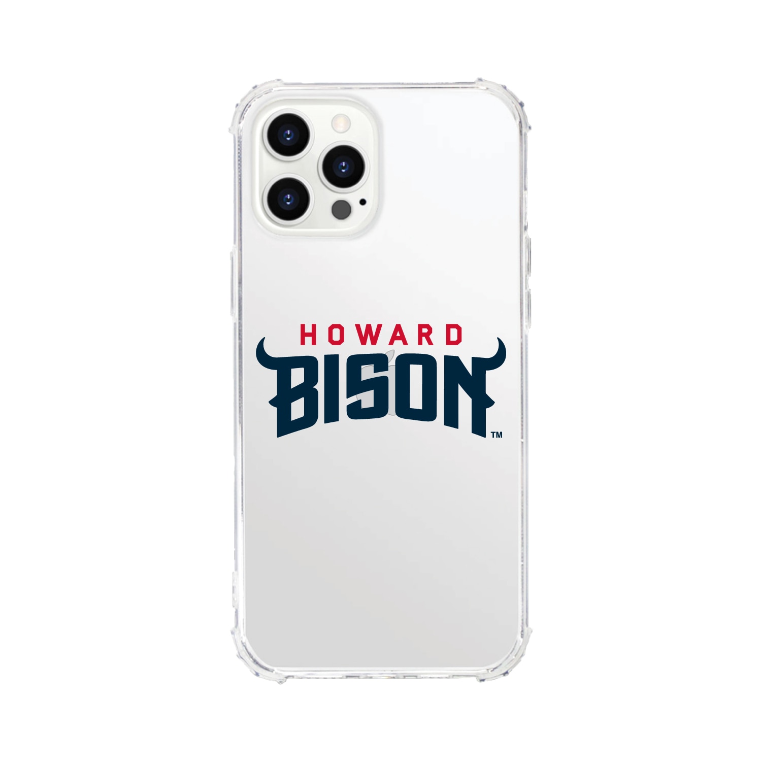 Howard University-Clear Tough Edge Phone Case, Classic - iPhone 15 Plus