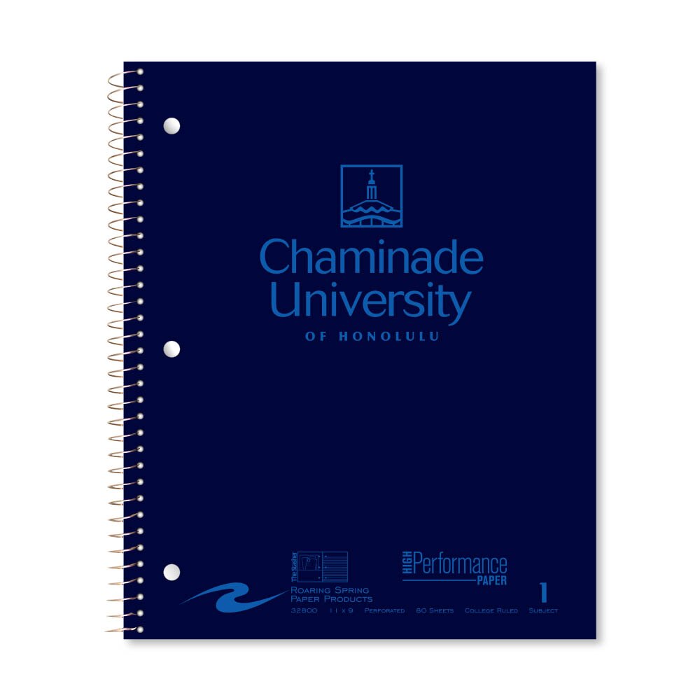 Roaring Premium 1 Subject Notebook, 8.5x11 College Ruled 20lb Paper, Pressboard Foil Cover