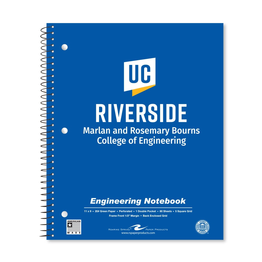 School Spirit Engineering Notebook, Green Tint 20# Paper with 1 Double Pocket