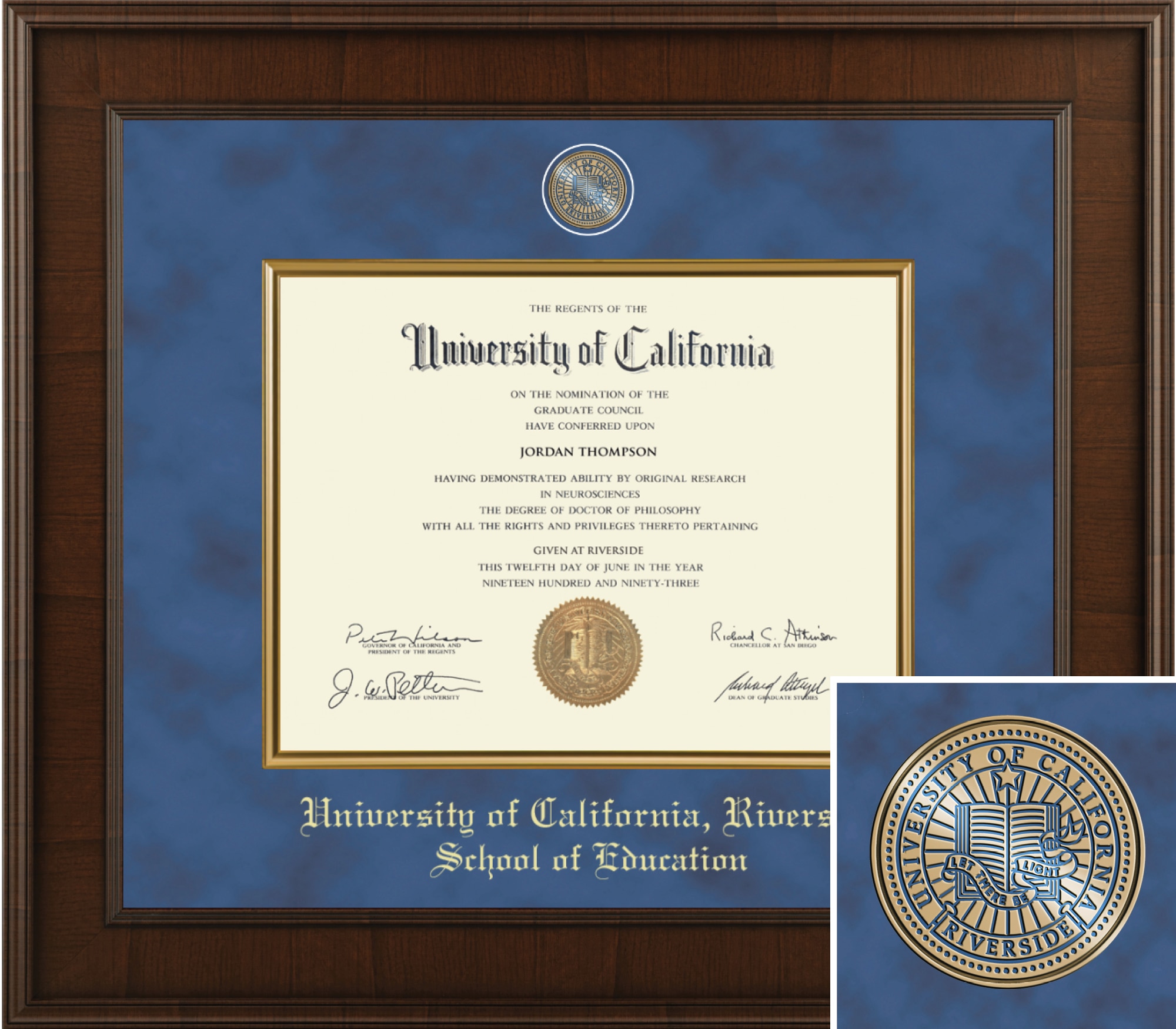 Church Hill Classics Presidential 8.5x11 Education Diploma Frame