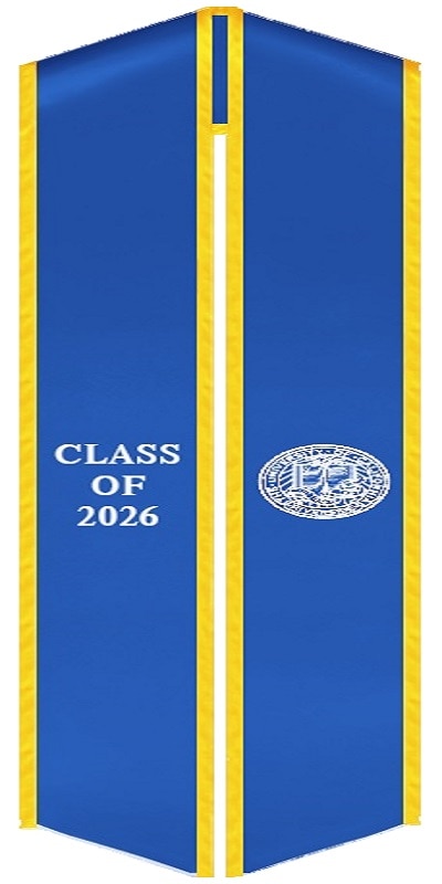 8106 Design Source Stole Blue Sash Yellow Trim White Seal Dated