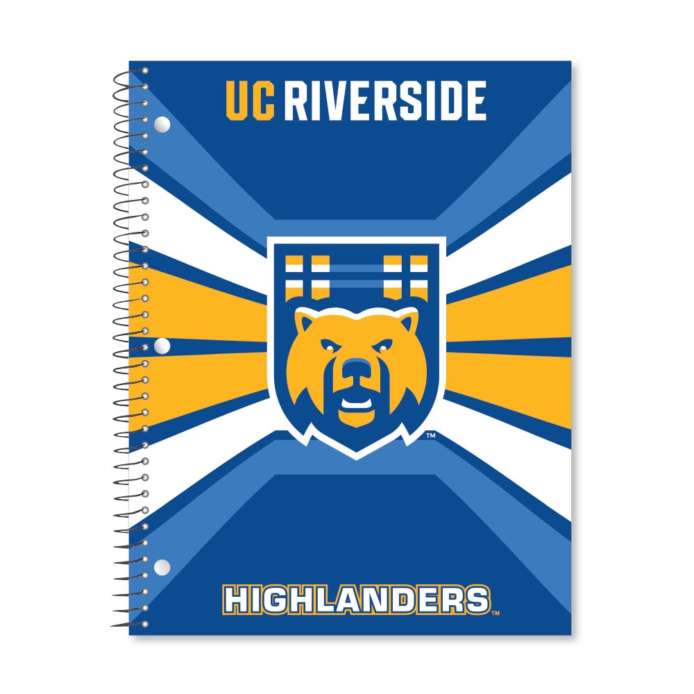 Digi Color Warp 1 Subject 11"x8.5" 70 Count College Ruled Spiral Notebook