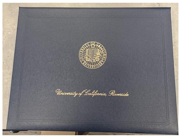Herff Jones University of California Riverside Diploma Cover