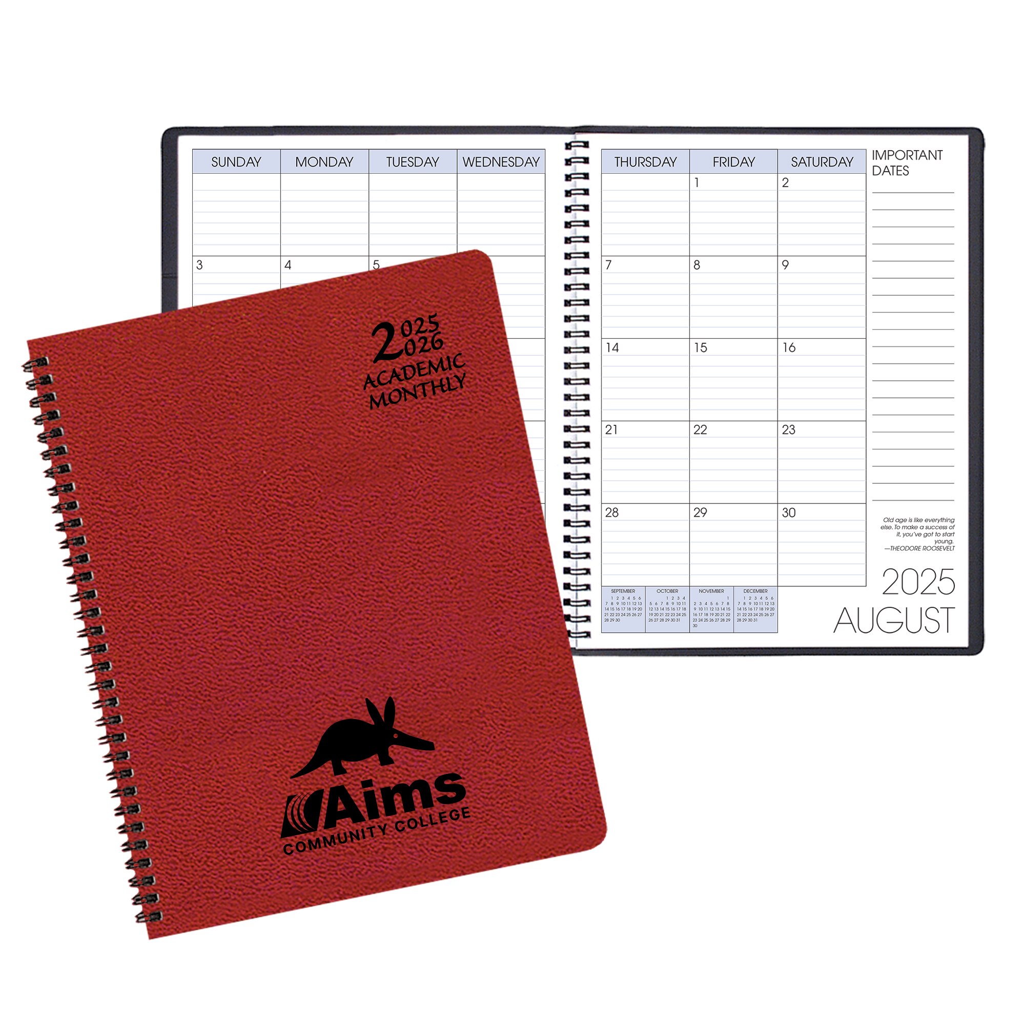 Payne 25-26 Imprinted Academic Monthly Planner 8.5"x11"