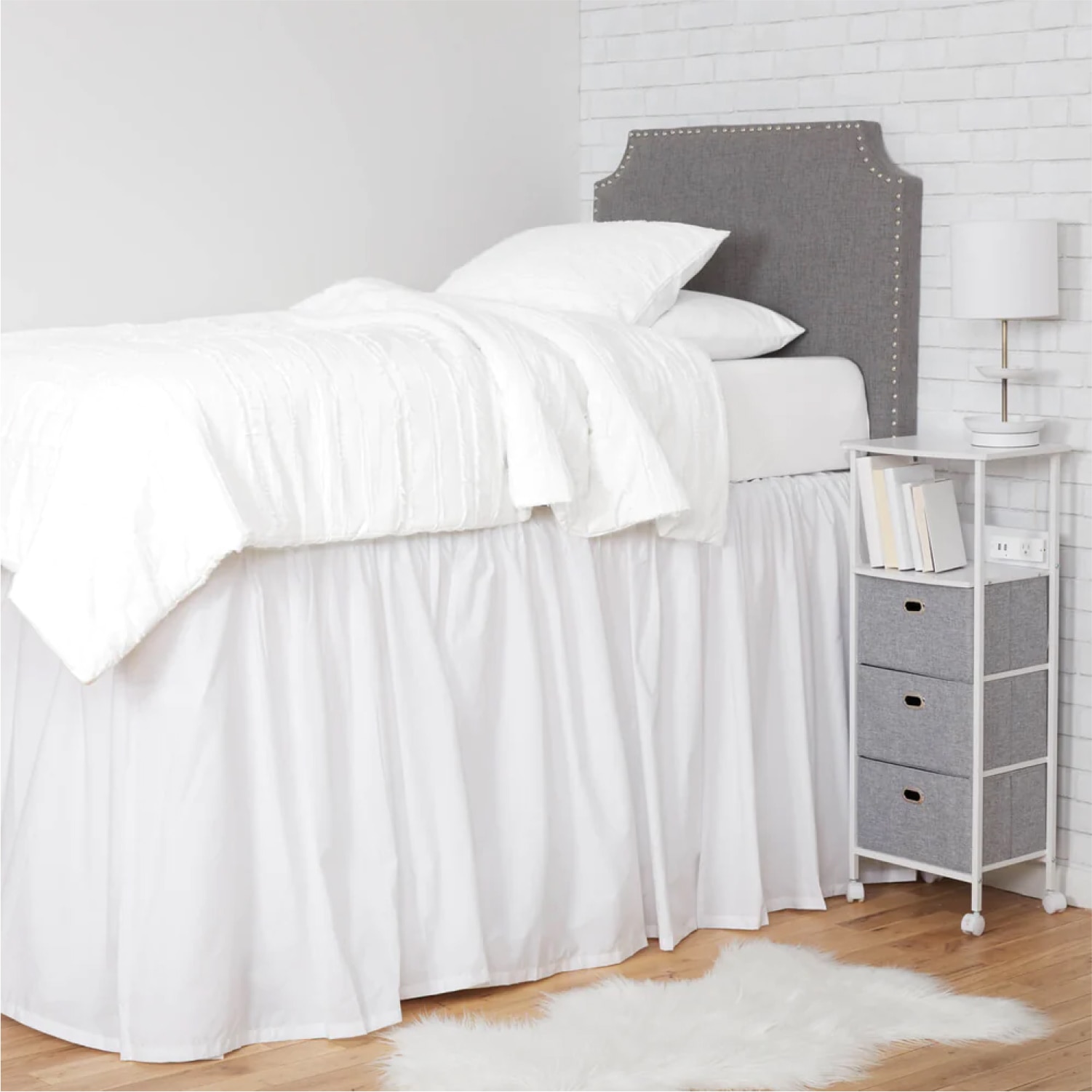 Dormify Jordyn Extended Length Dorm Bed Skirt - Twin/Twin XL