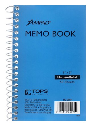 Wirebound Side Open Memo 5x3