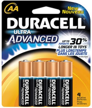 4 Pack of Duracell AA Quantum Alkaline Batteries