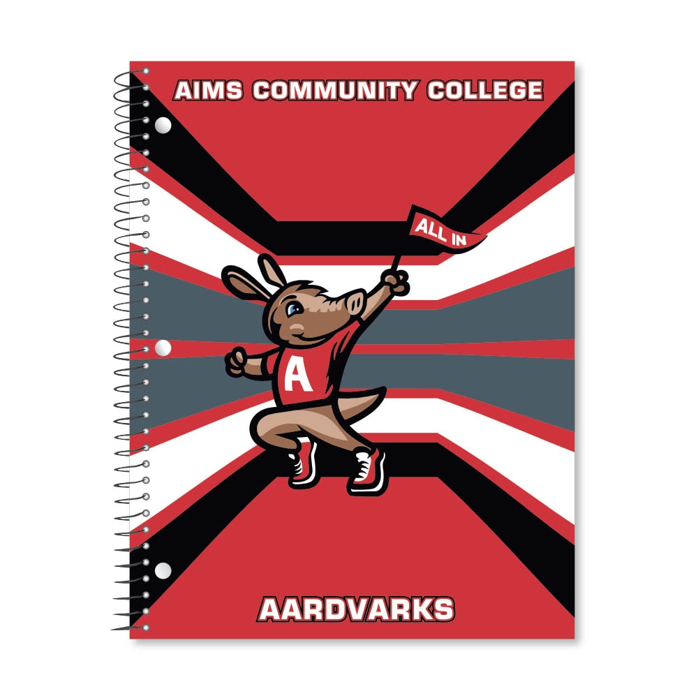 Digi Color Warp 1 Subject 11"x8.5" 70 Count College Ruled Spiral Notebook