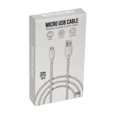 GEMS Micro USB Cable WHITE