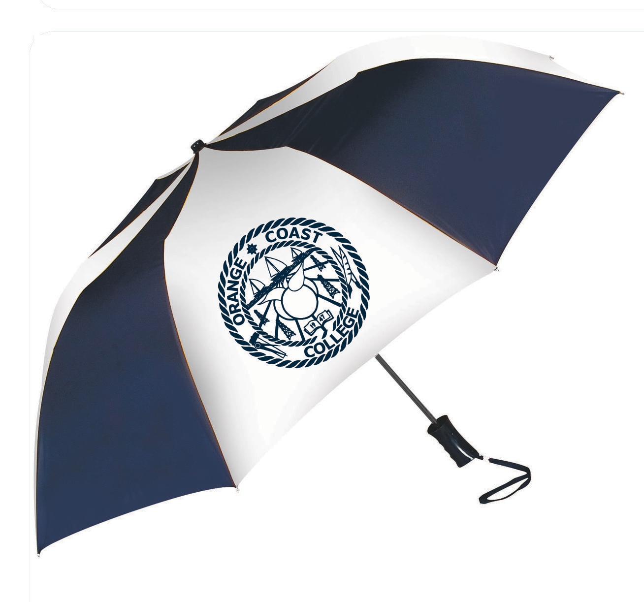 The Sport 2-Tone Emblematic Umbrella Automatic Folding 48" Coverage