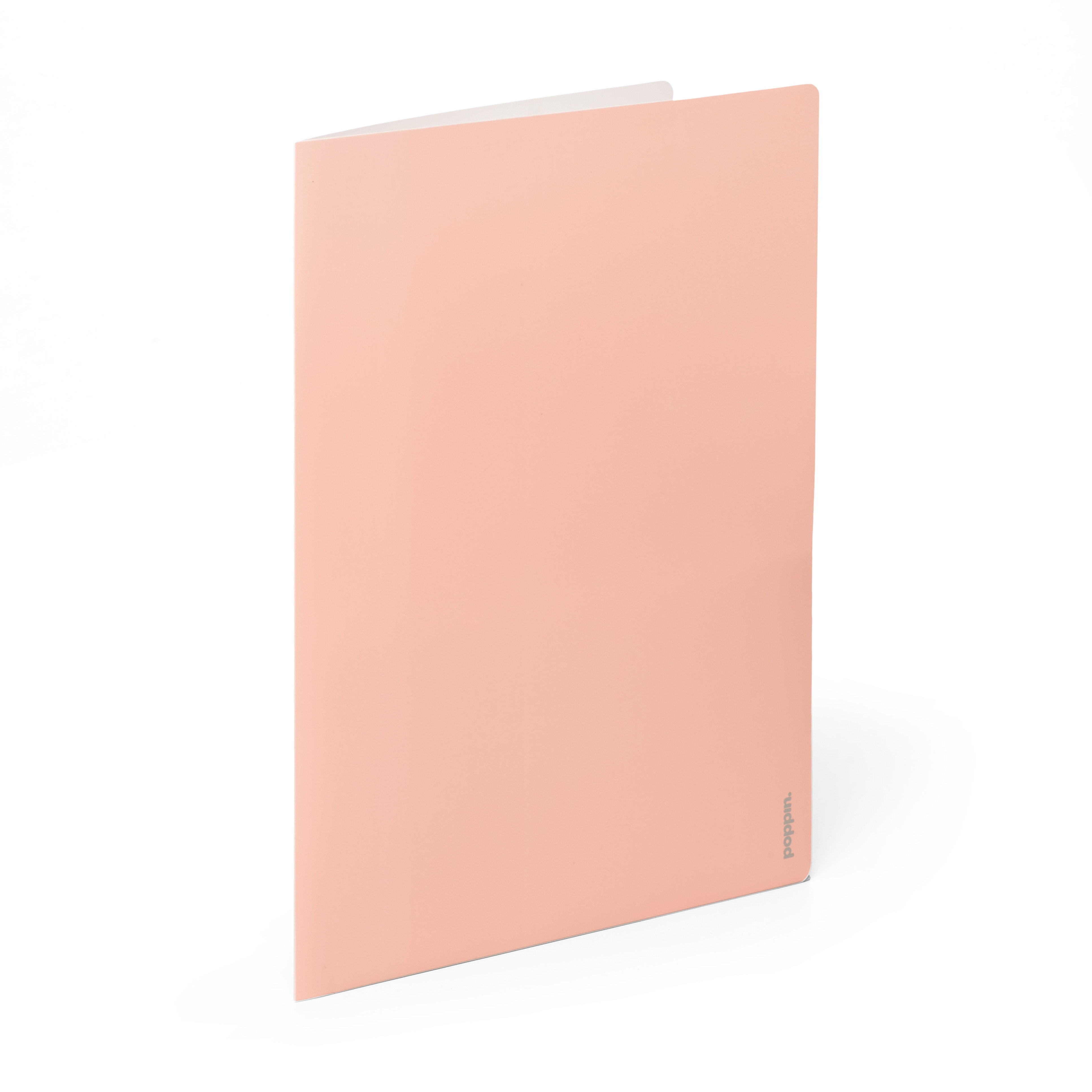 Poppin Blush  Light Gray 2Pocket Poly Folder
