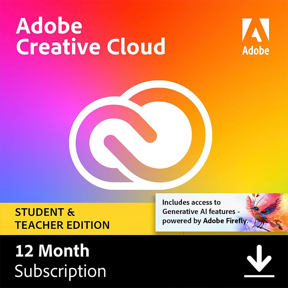Adobe Creative Cloud Student & Teacher Edition (12-Month Subscription)