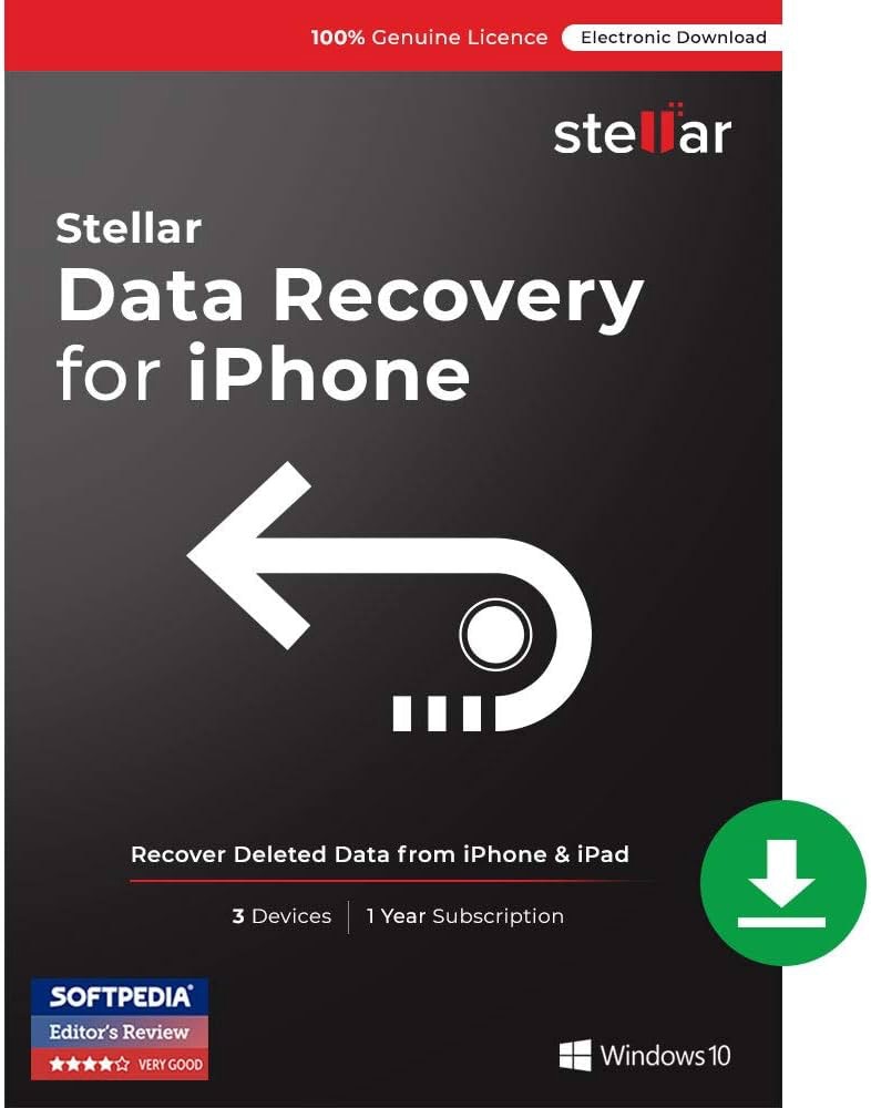 Stellar Data Recovery for iPhone & iOS - 1-Year Sub