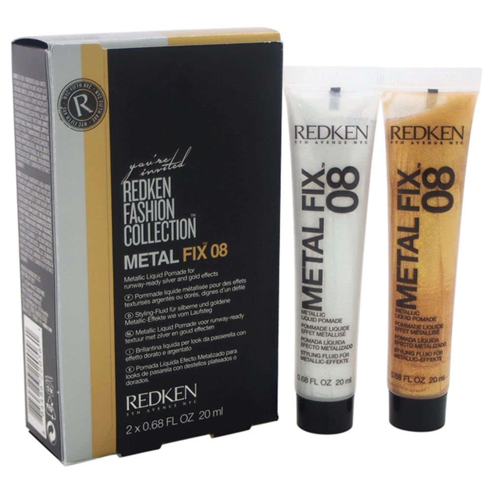 Fashion Collection Metal Fix 08 Metallic Liquid Pomade by Redken for Unisex - 2 x 0.68 oz Pomade