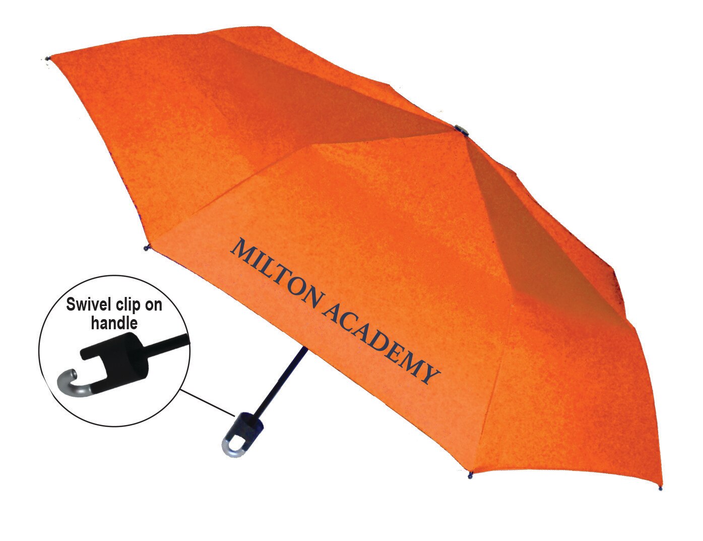 "Storm Clip" Mini Folding Emblematic Solid Umbrella 42" Coverage