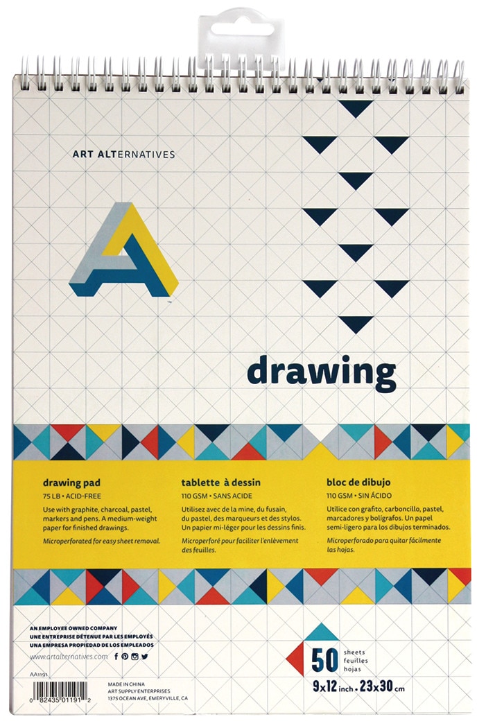 Art Alternatives Drawing Pad, 9" x 12"