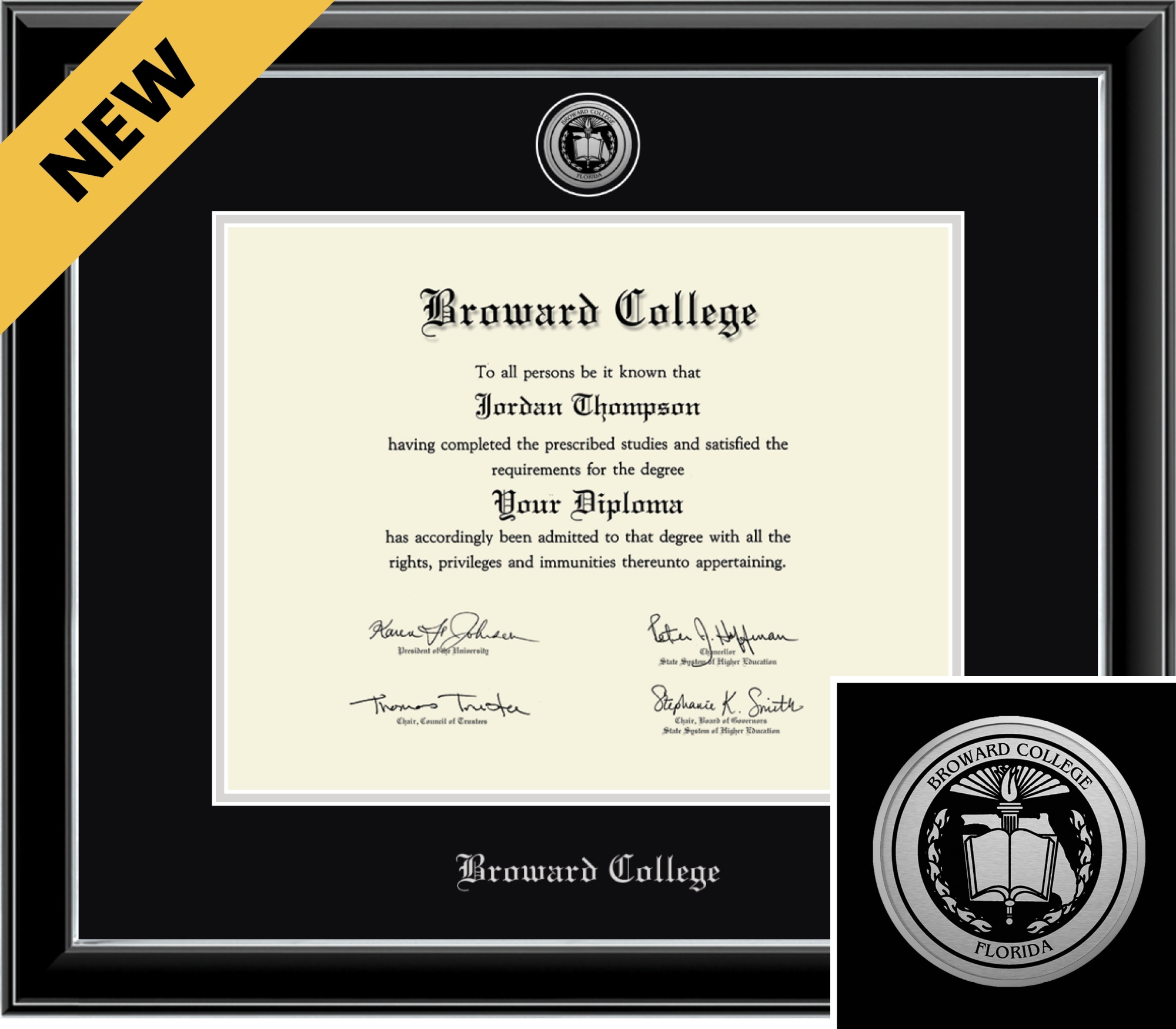 Church Hill Classics Onyx 11x14 Black Diploma Frame